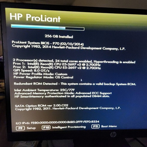 HP DL380p Gen8, 2x Intel Xeon E5-2697 v2 (12-Core Each), 256GB RAM, 11 600GB SAS - Picture 14 of 14