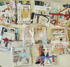 Ephemera Fashion Pack Sewing ~ 50+ Scrapbook Junk Journal Vtg Pattern Tissue Etc