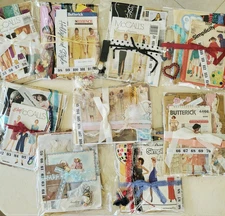 Ephemera Fashion Pack Sewing ~ 50+ Scrapbook Junk Journal Vtg Pattern Tissue Etc