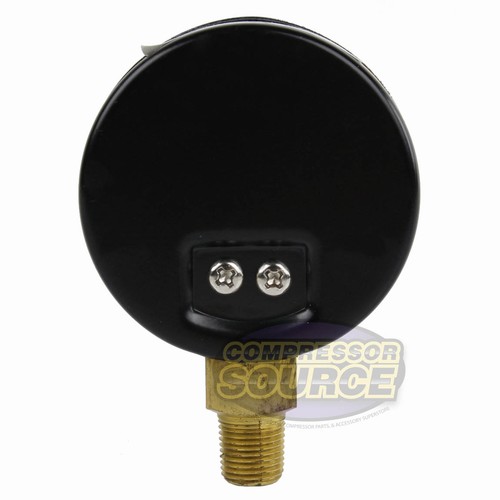 1/8" NPT Air Compressor Lower Mount Pressure Gauge 0-100 PSI Side WOG 2" Face - Picture 2 of 6