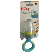 Nuby Twist N  Feed First Soft Foods Feeder Baby New Blue Green