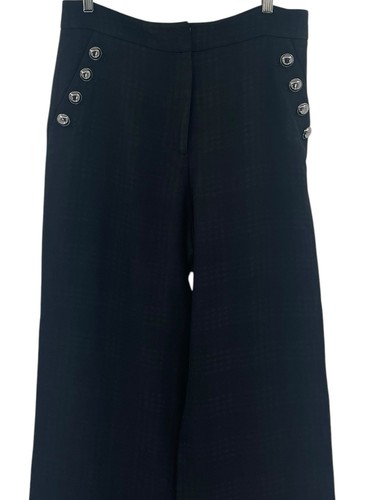 Veronica Beard Wool Dress Pants Womens Size 14 Black Jacquard Plaid Business - Picture 2 of 14