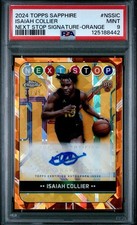 2024 TOPPS SAPPHIRE ISAIAH COLLIER/25 NEXT STOP SIGNATURE-ORANGE POP 1 PSA 9