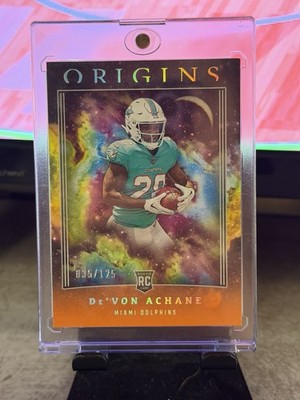 Panini 2023 Origins Rookies De'Von Achane RC #130 Holo Orange /125