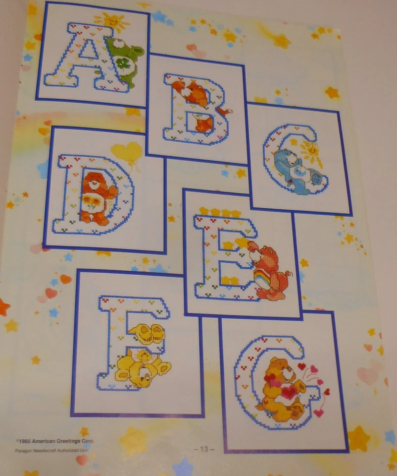 Care Bears ABC Counted Cross Stitch Pattern Book by Paragon Needlecraft #5109 - Image 2 of 4