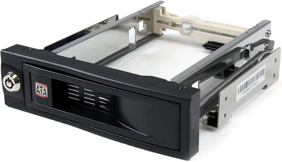 Aluminum Hot Swap Enclosure - 5.25in Trayless SATA Drive Bay, Lockable Access - Image 3 of 4