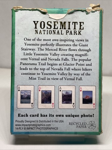 Vintage Yosemite National Park Souvenir Playing Cards - Picture 2 of 3