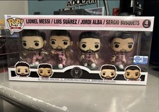 Funko Pop Inter Miami 4-Pack Lionel Messi Luis Suarez Jordi Alba Sergio Busquets