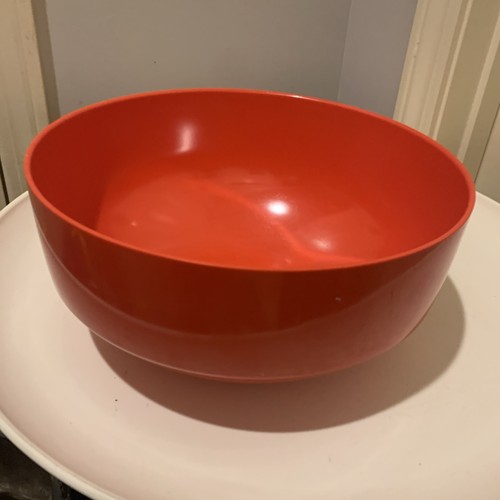 Vintage Rosti Denmark Red Lrg Serving Bowl Mepal Melamine Salad Soren Andersen - Picture 13 of 13