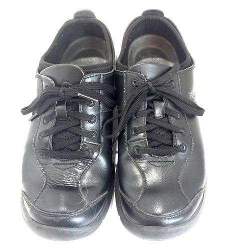 Dansko Women's Elise Size 7.5 / EUR 38 Black Leather Low Top Lace Up Shoes - Picture 5 of 7