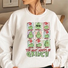 The Grinch Christmas Sweatshirt, the Many Moods of Grinch Sweatshirt