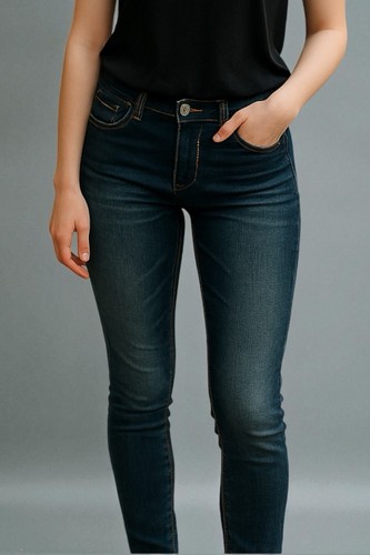 Neu ohne Etikett American Eagle Damen Jeans Super Stretch Größe 2 Skinny dunkle Waschung Jeggings - Bild 2 von 12