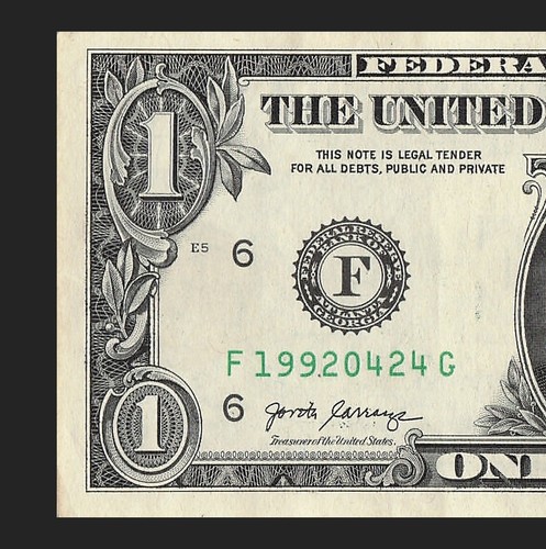 APR 24 1992 Birthday Fancy Serial Number Date Note One Dollar Bill 04 24 1992 - Picture 4 of 11