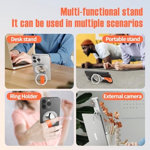 Caméra Arrière 2.2 Pouces Support Magnétique Rotatif 360° Selfie Rétroviseur, pour Magsafe - Photo 2 sur 7