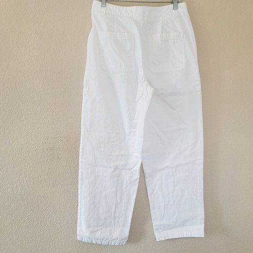 Aritzia Sunday Best Pantalone Donna Taglia 10 Bianco Cotone Vita Alta Chino Giada - Foto 10 di 10