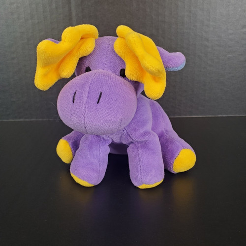 Polar Graphics Purple Moose Plush 5" Stuffed Animal With Yellow Antlers And Feet - Picture 1 of 9