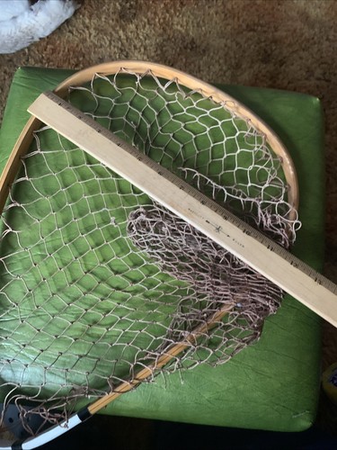 VINTAGE Fishing 1960’s 5 Ply SOUTH BEND ORENO WOODEN TROUT NET 23.5” Long - Picture 9 of 9