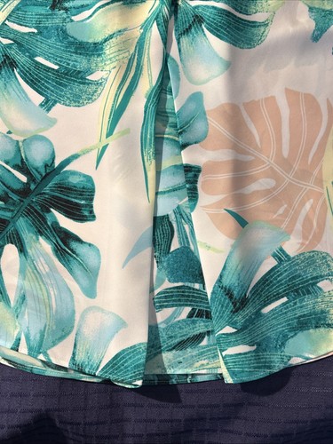 Chico's Black Label NWT Sz 0 (4-6) Tropical Sleeveless Blouse Green Leaves - Picture 9 of 15