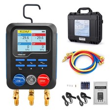 Gauge Set | HVAC R22 R134A R410A 3-Way with LCD Probes Upgrade