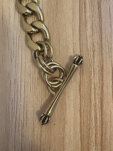 Vintage Juicy Couture Necklace Chunky Puffy Heart & J Charm Gold Tone W/ Toggle - Picture 20 of 22