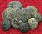 EXCAVATED CIVIL WAR RELIC BUTTONS  GROUPING LOT (9) FROM GRAND ECORE