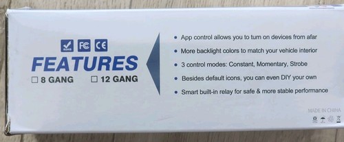 MICTUNING P1S RGB 12 Gang Switch Panel LED Light Bar Relay System Marine 12/24V - Picture 2 of 2