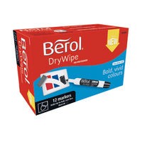 Berol Drywipe Marker Bullet Tip Black (12 Pack) 1984866 - Picture 1 of 1