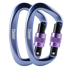 Climbing Locking Carabiner Clip Rappelling - 25KN Heavy Duty Large Screwgate ...