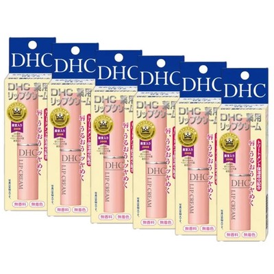 6Packs DHC moisture Lip Cream Aloe VitaminE Lip Balm Lipstick 1.5g