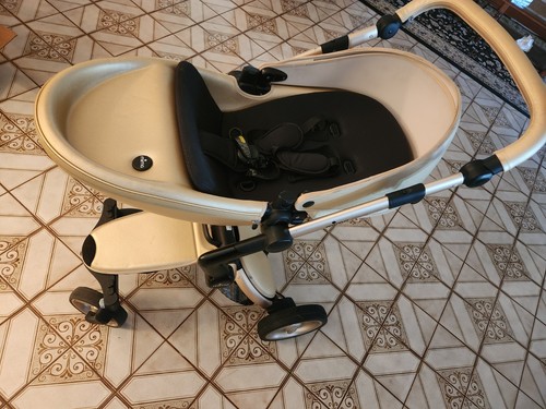 Goldener Kinderwagen Mima Xari Kutsche **sehr guter Zustand** + nagelneuer Mima Griff - Bild 3 von 23