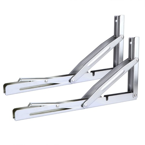 Pair Stainless Steel 14" Folding Shelf Brackets, Boat 304 S.S Wall Mounted Ta... - Picture 2 of 8