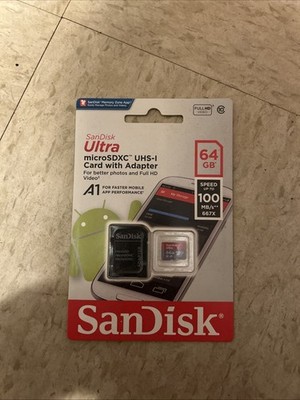 SanDisk 64GB Ultra Class 10 TF 100MB/S MicroSD Micro SDXC UHS-I TF Memory Card