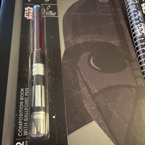 YOOBI STAR WARS NOTEBOOK & Journal Book WITH Darth Vader Saber & Rebel Pens!! - Picture 2 of 5