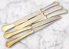 Wallace & Sons Concord Sterling Silver Handel Dinner Knifes  (6)  Monogramed I