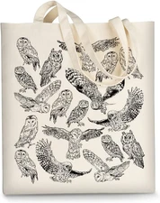 Canvas Tote Bag Aesthetic for Women, Cute Reusable Cloth Cotton Bags for Shoppin