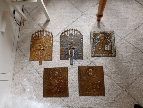 Größtes russisches Hauskreuz mit 18 Engel Original mit Emaille - Bild 11 von 12