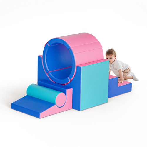 5 Pieces Foam Climbing Blocks for Toddlers Motor Skills Indoor Exercise Toys - Picture 5 of 11