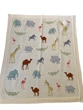 John Lewis & Partners Safari Animal Babydecke 100% Baumwolle Kinderzimmer 4208