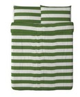 IKEA Varmt Rand Green White Striped King Size Cotton Duvet Set Celtic Hoops New