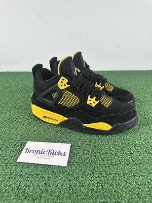 Size 6Y - Air Jordan 4 Retro 2023 GS Mid Thunder Black Yellow 408452-017