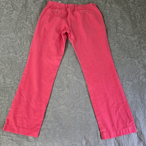 Vineyard Vines Pants Mens 34x32 Pink/Coral Slim Fit Breaker Pant Chinos Preppy - Picture 3 of 8