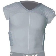 McDavid 7970 Men's HexPad Short Sleeve 5 Pad Body Shirt Grey-Xlarge