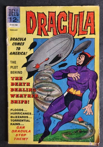 DRACULA DELL COMICS #3 SILVER AGE  1967 DRACULA COMES TO AMERICA VG