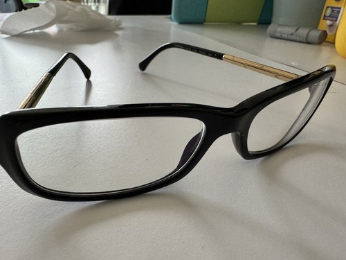 Rare Authentic Chanel 3218 c.501 Black & Gold Glasses Frames Italy - Picture 12 of 16