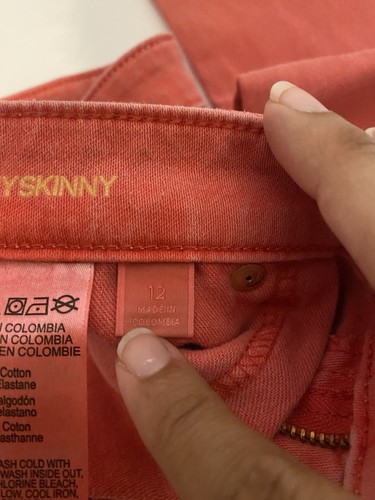 Michael Kors Izzy Cropped Skinny Damenjeans Größe 12 korallenrosa - Bild 7 von 8
