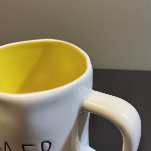 Rae Dunn “Summer “ Collection White Stoneware Mug With Yellow Interior - Unused - Picture 10 of 13