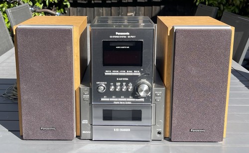Panasonic SA-PM 17 CD Stereo Silber 90er Jahre getestet & funktionsfähig 5 CD Wechsler 🔥