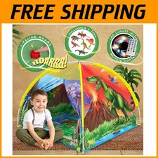 Dino Discovery Pop-Up Tent with Roar Sounds  Remote-Controlled LED Lights