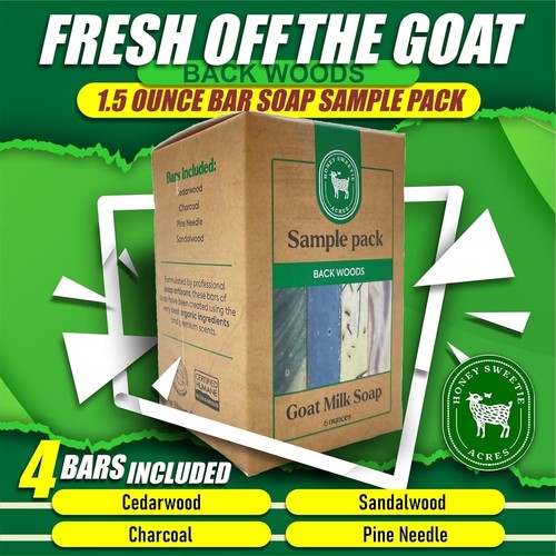 Honey Sweetie Acres Ziegenmilchseife Probenpackung 4 handgemachte Riegel je 1,5 Unzen - Bild 6 von 10
