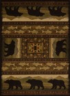 Lodge 2x7 Bears Southwestern Nature Print Runner Rug: Actual Size 1' 11" x 7' 2"
